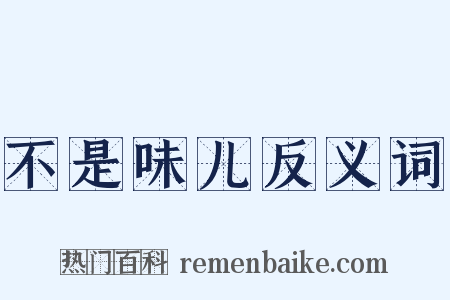 不是味儿反义词是什么意思的图片